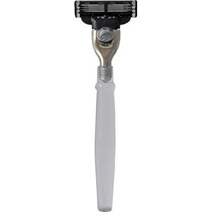 Hans Baier Exclusive nat scheerapparaat Gillette Mach3, handvat helder