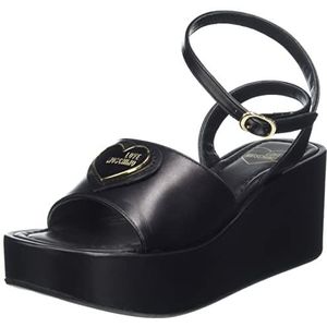 Love Moschino JA16478I0GIE000 damessandalen, zwart, 38 EU, zwart, 38 EU