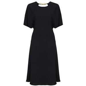 IPEKYOL Vrouwen met Metalic Accessory Dress, Zwart, 36