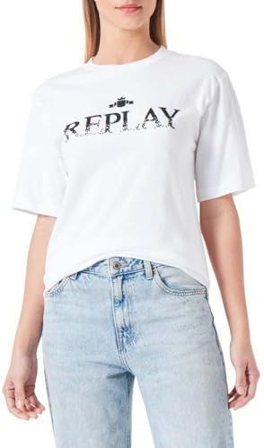 Replay p 000 23608p T-shirt Met Korte Mouwen Wit Vrouw