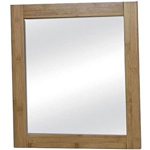 Tendance Mahe MDF spiegel met plank, wit/eiken, 48 x 1,5 x 51 cm