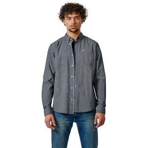 Kaporal, Overhemd, Regis-model, heren, marineblauw, XL; slim fit, lange mouwen, overhemdkraag, Marine., XL