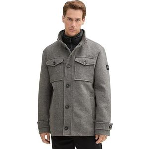 TOM TAILOR Heren 1042209 jas, 36084-Steel Grey Wool Twill, XXL, 36084 - Steel Grey Wool Twill, XXL