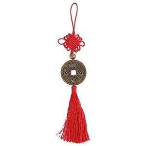 Lachineuse - Hanger geluksbrenger 4 hemelse dieren 30 cm - Chinese geluksbrenger om op te hangen - Japans amulet - Omamori geluksbrenger - kleur rood - cadeau China Japan Azië