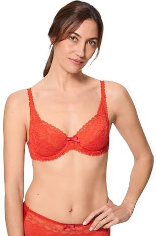 Playtex - Flower Elegance - Omsluitende BH - Klaproos Rood - Kant