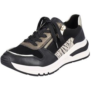 Rieker M6616 Sneakers voor dames, zwart, combi, 36 EU X-Breed