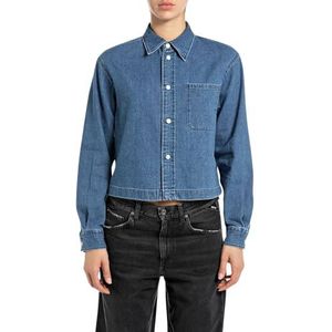 Replay Cropped jeanshemd voor dames, 009, medium blue., L