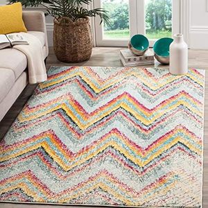 Safavieh Gewassen tapijt eigentijds patroon, MNC220, geweven polypropyleen, meerkleurig, 120 x 180 cm