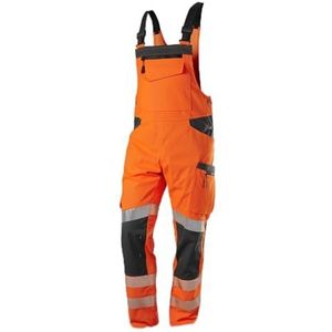 BP 2041-844-6556 tuinbroek voor heren, 79,5% polyester, 16,5% katoen, 4% elastolefine, warmoranje/antraciet, moderne pasvorm, maat 56/58s