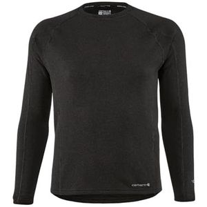 Carhartt Heren Force zwaargewicht synthetische wolmix fleece onderlaag ronde top, zwarte heide, 3XL groot, Zwarte Heather, 3XL grote maten