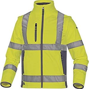 Delta Plus MOON2OG3X jas van""Softshell"" polyester/elastaan met 3 gelamineerde lagen, XX-Large, Neongeel-grijs, 10