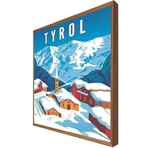 Verlicht vintage bord met LED-licht Tyrol: reisserie