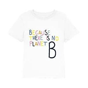 ECOALF, T-shirt voor meisjes, moscalf, katoen, gerecyclede stof, katoenen T-shirt, korte mouwen, basic T-shirt, Wit, 8 Jaren