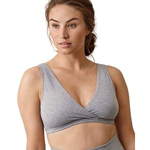 Boob Zwangerschaps Beha voor Slaap Voedingsbeha Bustier Gemaakt van Organische Materialen (Grijs, S)