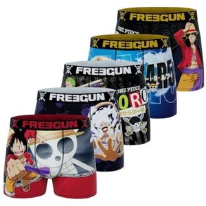 FREEGUN ondergoed (5 stuks) jongens, rood/paars/wit/zwart/turquoise, 10-12 Jaren