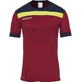 Uhlsport Offense 23 T-shirt met korte mouwen voor heren, bordeauxrood/marineblauw/Amari, S