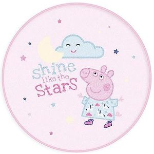 Herding Tapijt, Peppa Pig, Ø 90 cm, bovenkant 100% polyamide