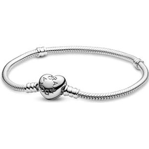 Pandora Icons Zilveren armband met hartvormige sluiting, 23