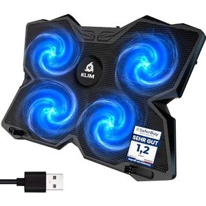 KLIM - Wind - Laptop Chiller - Blauw - 4 Ventilators 1200 RPM