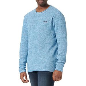 JACK & JONES Heren Jorpaul Tons Knit Crew Neck Detail Sn Pullover, Sea Of Belize, S