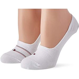 Tommy Hilfiger Dames Preppy Women's Footie (2 stuks) sokken, wit, 35-38 EU