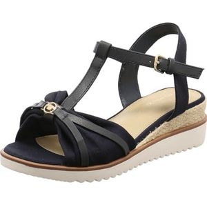 Tom Tailor Dames 5390290004 sandalen met sleehak, marineblauw, 38 EU, Donkerblauw, 38 EU