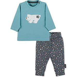 Sterntaler Uniseks babyset shirt met lange mouwen en broek ijsbeer Elia peuterpyjama's, ijzer-grijs, 50 cm