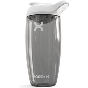 Promixx PURSUIT Proteïne Shaker Bottle New Edition - Premium sportflessen voor eiwitmixen en supplementshakes - gemakkelijk schoon te maken, duurzame proteïne shakerbeker, 700 ml, keramisch wit