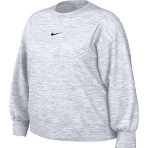 Nike Dames Sweatshirt Sportswear Phnx FLC Os Crew Plus, Birch Heather/Black, DV4976-051, 2X