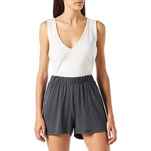 VERO MODA Dames VMFLOWY Shorts, Dark Grey Melange, M