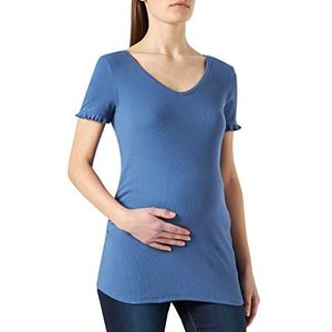 ESPRIT Maternity Dames T-shirt met korte mouwen, Rookblauw - 404, 38