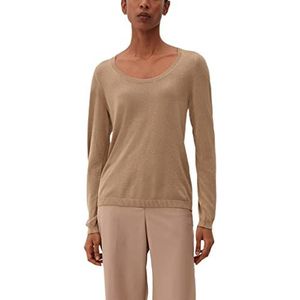 s.Oliver BLACK LABEL Gebreide damestrui met glittergaren, bruin, 32 NL