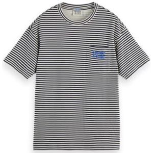 Scotch & Soda - T-shirt - Combo B - Wit/Blauw - Korte Mouwen