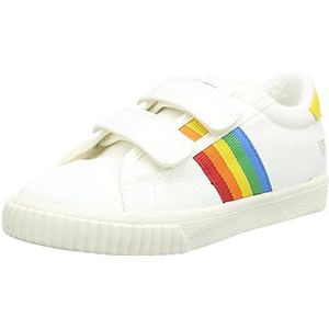 Gola Tennis Mark Cox Rainbow Velcro Sneakers voor meisjes, Off White Multi, 29 EU