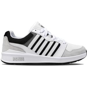 K-Swiss Rival Trainer T Sneakers voor heren, Wit Zwart Lunar Rok, 39 EU