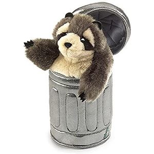 Folkmanis Raccoon in Garbage Can Hand Puppet