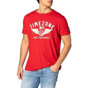 Timezone Heren Wings T-shirt, lippenstift rood, XXL