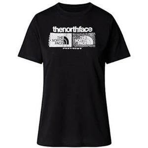The North Face - W Foundation Tee Graphic - T-shirt - TNF Zwart - Katoen