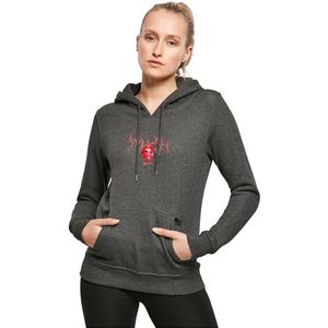 Miss Tee Muah Hoody, capuchontrui voor dames, casual hoodie met print, regular fit, maten XS - 5XL, antraciet, XXL