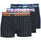 JACK & JONES Set van 3 boxershorts voor heren, meerkleurig (zwart/navy blazer & navy blaze), S