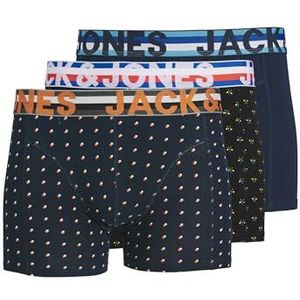JACK & JONES Set van 3 boxershorts voor heren, meerkleurig (zwart/navy blazer & navy blaze), XL