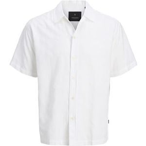 Jack & Jones - Jprblavance Dobby S/S Shirt - Wit - Hemd