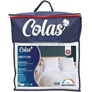 COLAS NORMAND | Dekbed 240 x 220 cm | Biologisch katoen en gerecyclede vulling | Licht | Zacht | Gemaakt in Frankrijk | Machinewasbaar op 40 °C