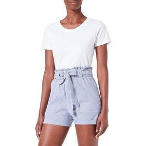ONLY Tall OnLSMILLA Stripe Belt NOOS TLL Shorts, Medium Blauw/Wit, M