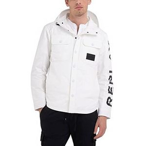 Replay Herenjas met capuchon, melkwit 869, S