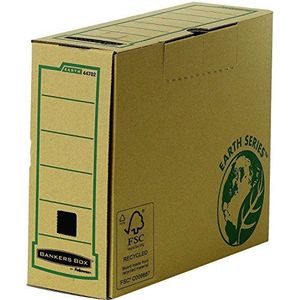 Bankers Box by Fellowes Earth archiefdoos, A4, insteekdeksel om te sluiten, van gerecycled en FSC-gecertificeerd papier, 20 stuks