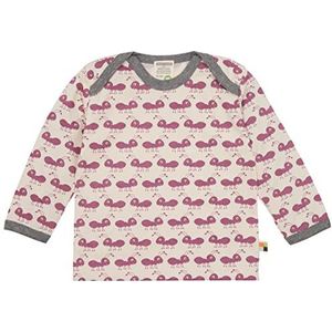loud + proud Uniseks baby lange mouwen met mierenprint, GOTS-gecertificeerd T-shirt, grape, 74/80 cm