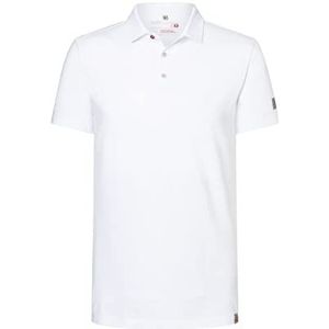 Timezone Basic Piquee Poloshirt voor heren, puur wit, S