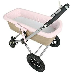 Babyline FUCARO draagtas, hypoallergeen en zacht, ademend, hoes voor babykuip, 100% Spaanse productie (roze baby piqué), kleur babyroze, 90 x 40 cm