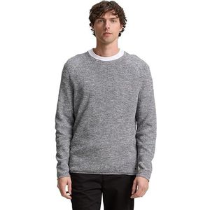 TOM TAILOR heren trui, 37666 - Tamac Grijs Wit Twee Tone, XXL